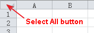 Excel Select All button