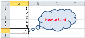 How to Sum Data in Excel