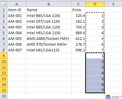 Quickly Insert Blank Rows Between Existing Rows 2
