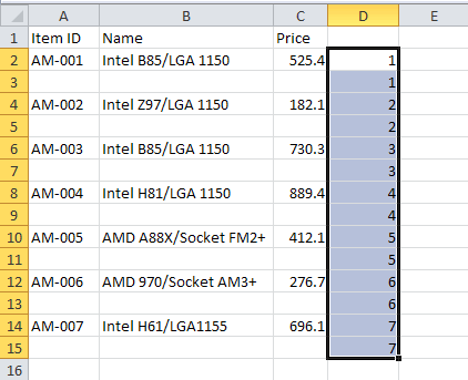 Quickly Insert Blank Rows Between Existing Rows 6