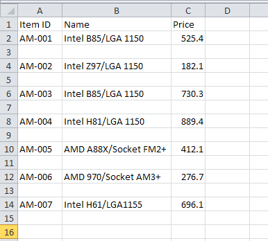 Quickly Insert Blank Rows Between Existing Rows 8
