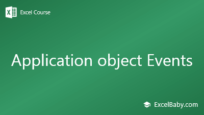 Application object Events