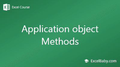 Application object Methods