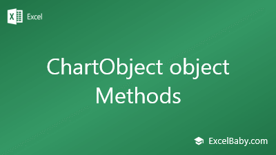 ChartObject object Methods