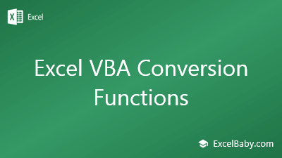 Excel VBA Conversion Functions