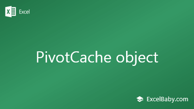PivotCache object