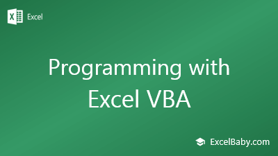 Programming with Excel VBA