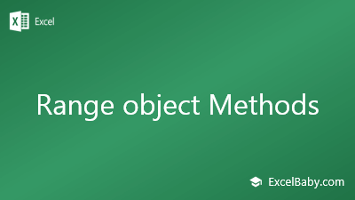 Range object Methods