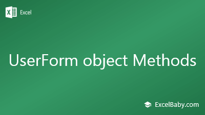UserForm object Methods
