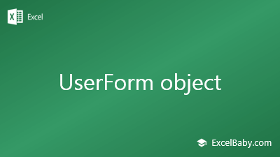 UserForm object