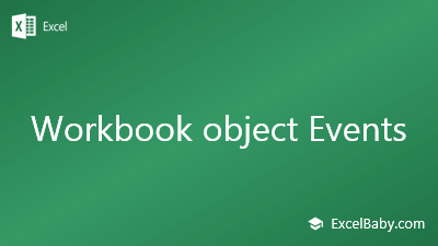 Workbook object Events