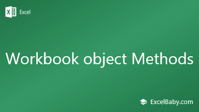 Workbook object Methods