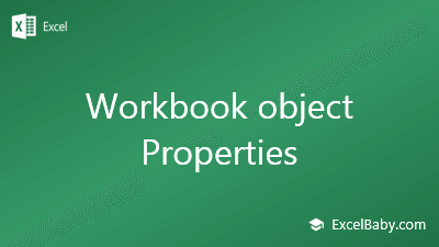 Workbook object Properties