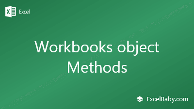 Workbooks object Methods