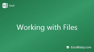 Working with Files