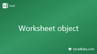 Worksheet object