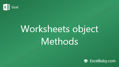 Worksheets object Methods