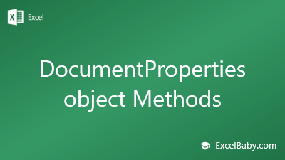 DocumentProperties object Methods