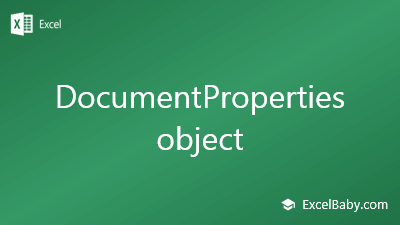 DocumentProperties object