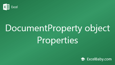 DocumentProperty object Properties