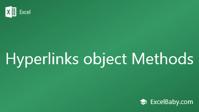 Hyperlinks object Methods