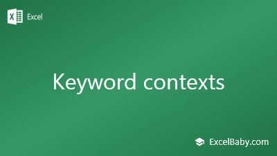 Keyword contexts