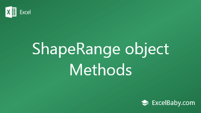 ShapeRange object Methods