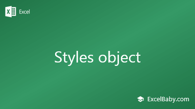 Styles object