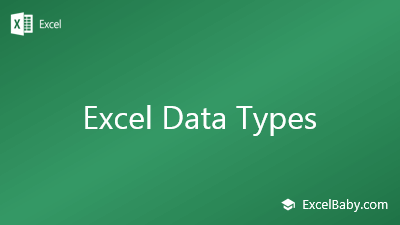 Excel Data Types