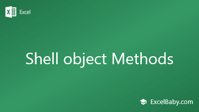Shell object Methods