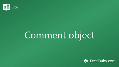 Comment object