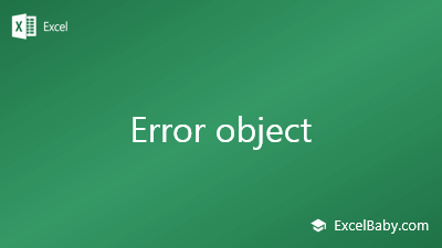 Error object