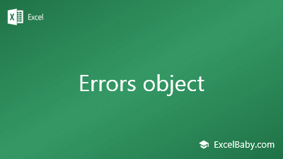 Errors object