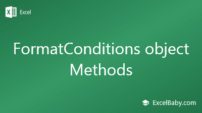 FormatConditions object Methods
