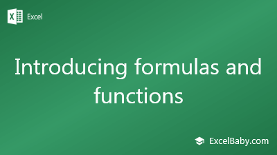 Introducing formulas and functions