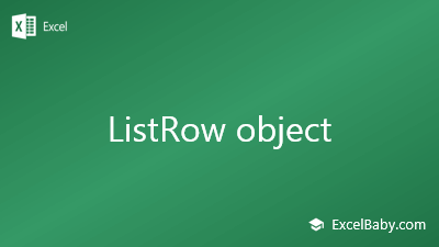 ListRow object
