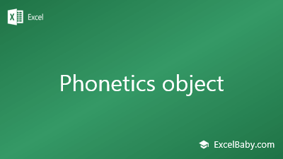 Phonetics object
