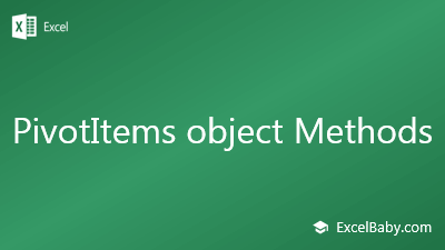 PivotItems object Methods