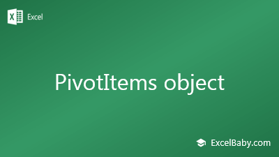 PivotItems object