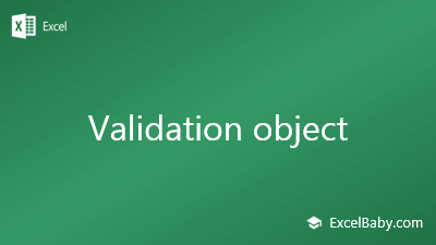 Validation object