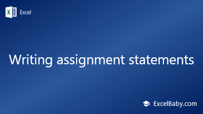 assignment statement in a sentence