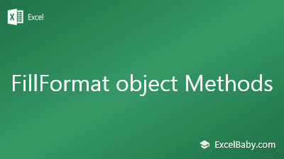 FillFormat object Methods