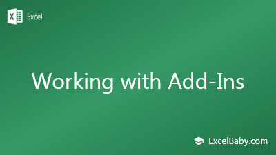 Working with Add-Ins