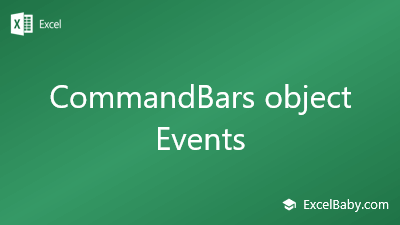 CommandBars object Events
