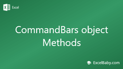 CommandBars object Methods