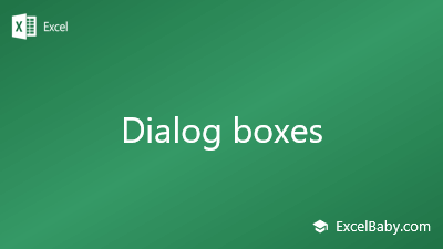 Dialog boxes